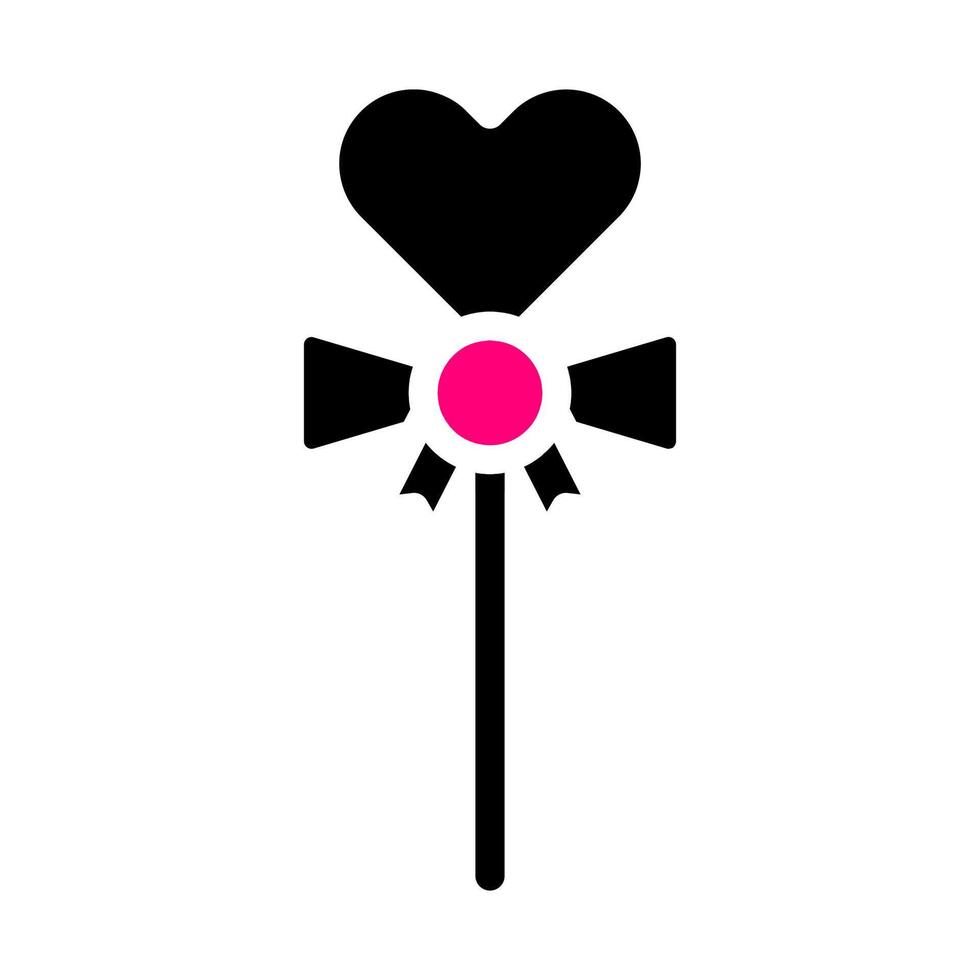 godis ikon fast svart rosa stil valentine illustration vektor element och symbol perfekt.