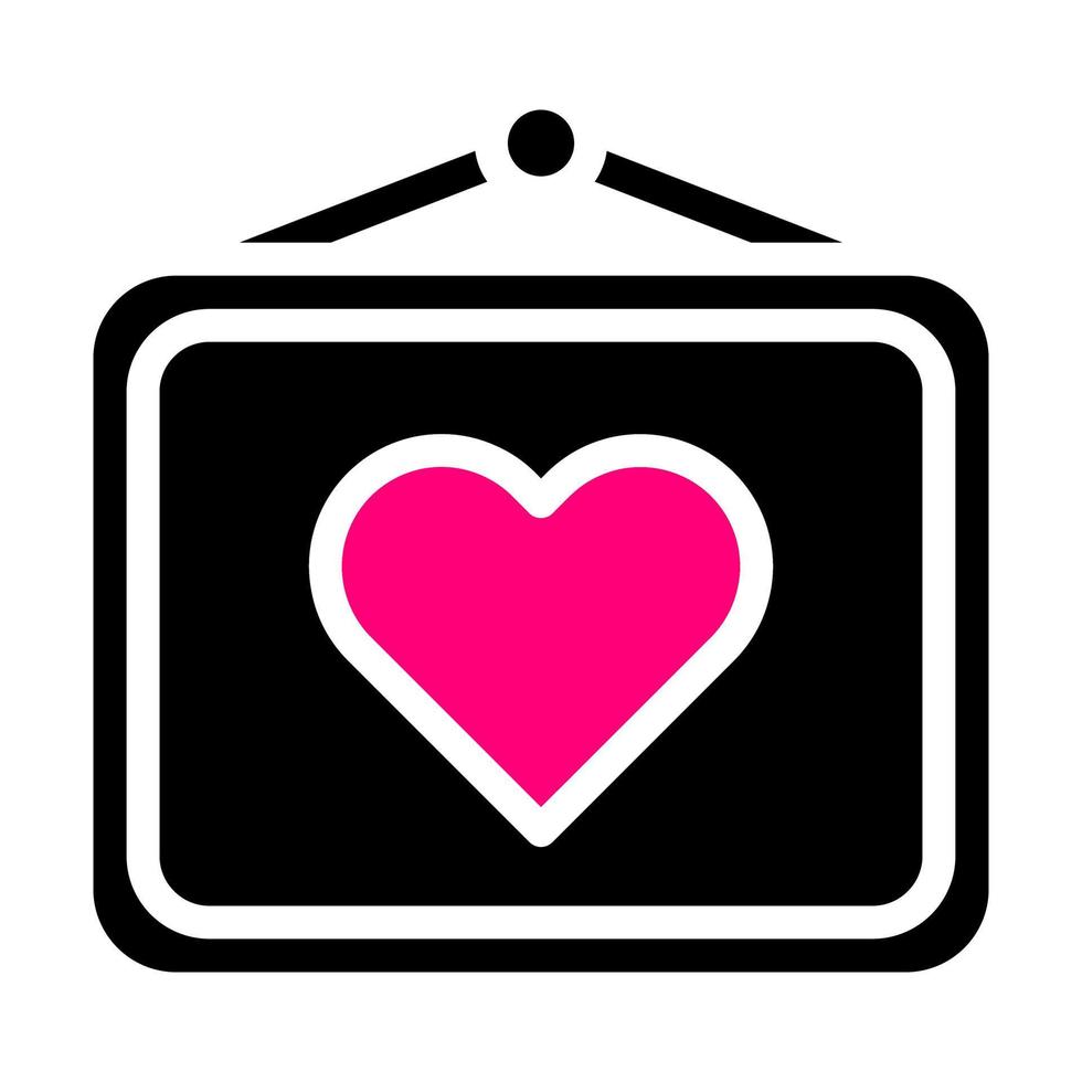 bild ikon fast svart rosa stil valentine illustration vektor element och symbol perfekt.