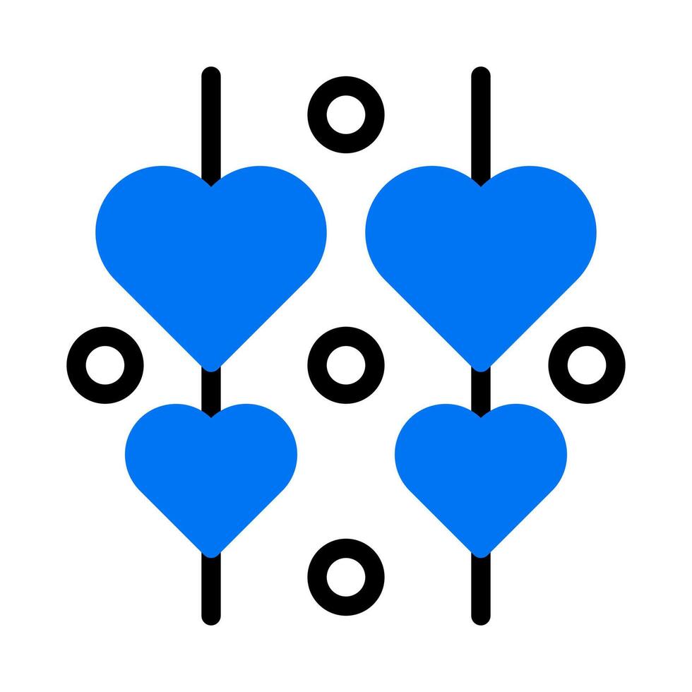 Dekoration Symbol Duotone Blau Stil Valentinstag Illustration Vektor Element und Symbol perfekt.