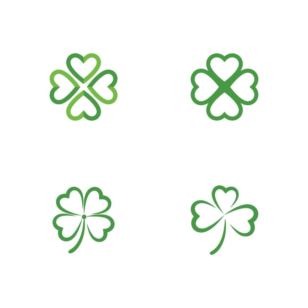 grön klöver blad logotyp mall vektor