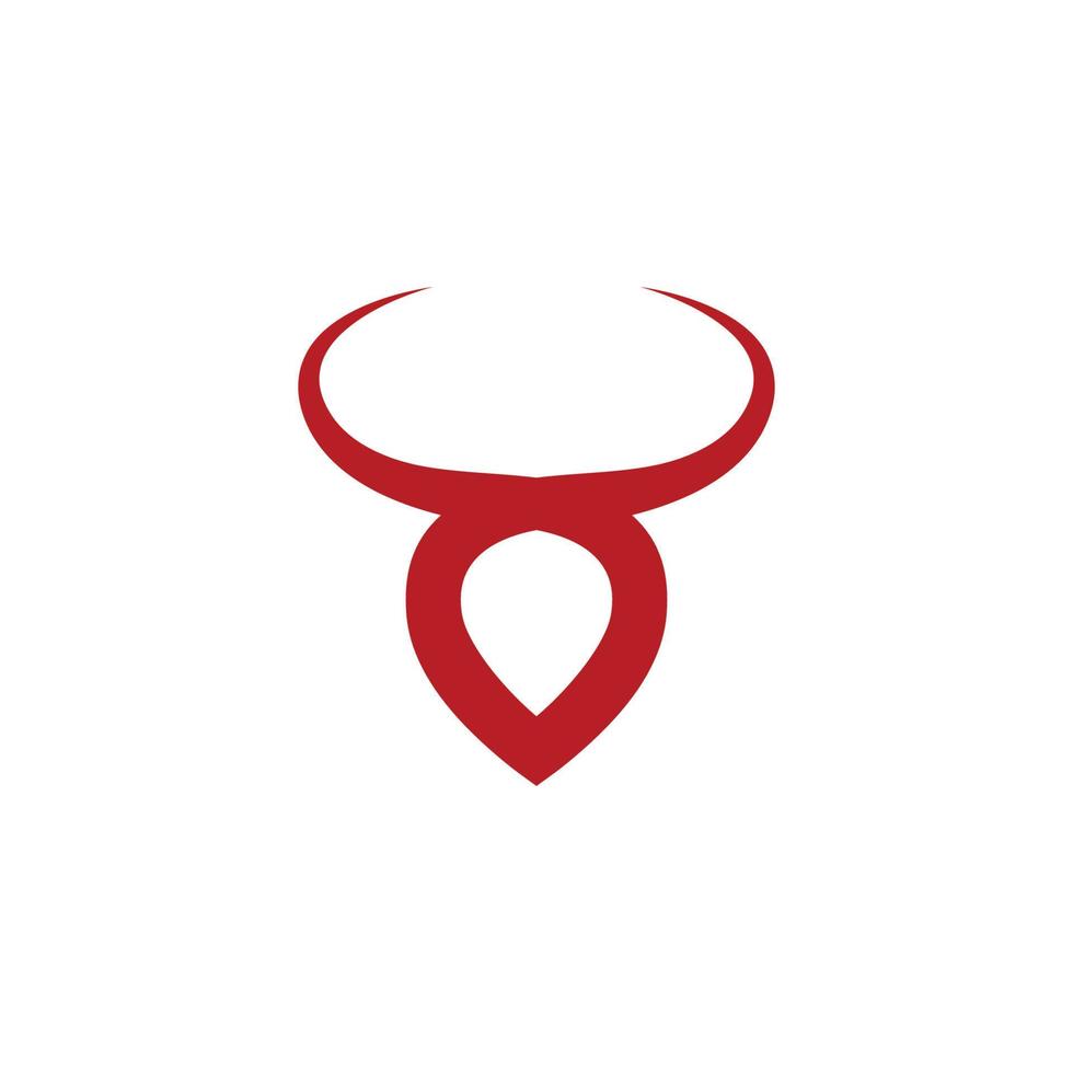 Stier Logo Vorlage Vektor Icon Illustration Design