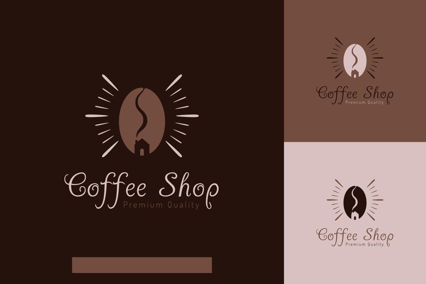 uppsättning av kaffe affär logotyp vektor design mallar med annorlunda Färg stilar