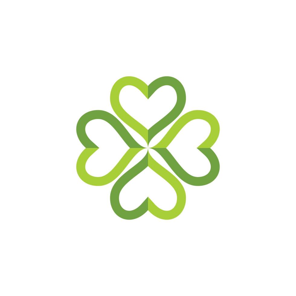 grön klöver blad logotyp mall vektor