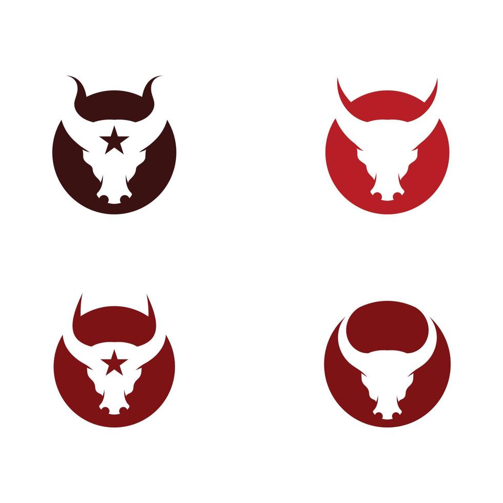 Stier Logo Vorlage Vektor Icon Illustration Design