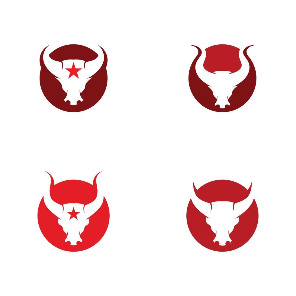 Stier Logo Vorlage Vektor Icon Illustration Design