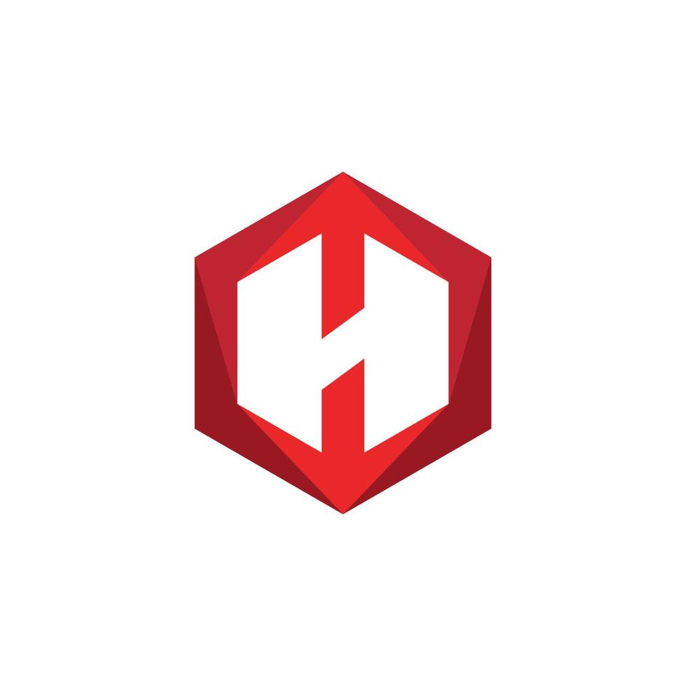 h Logo Hexagon Illustration Symbol vektor