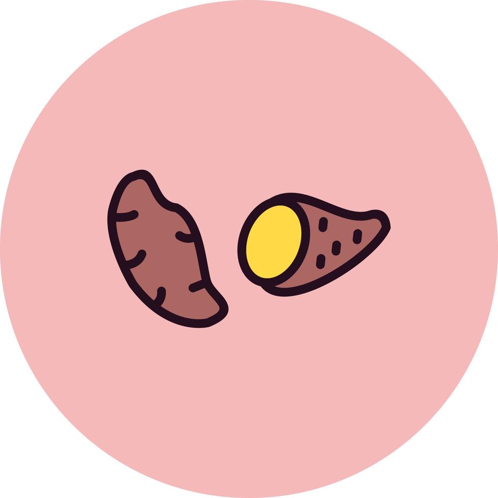 Süss Kartoffel Vektor Symbol