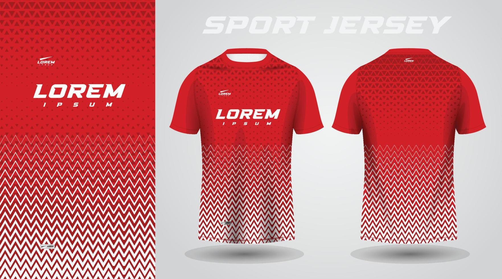 röd skjorta sport jersey design vektor