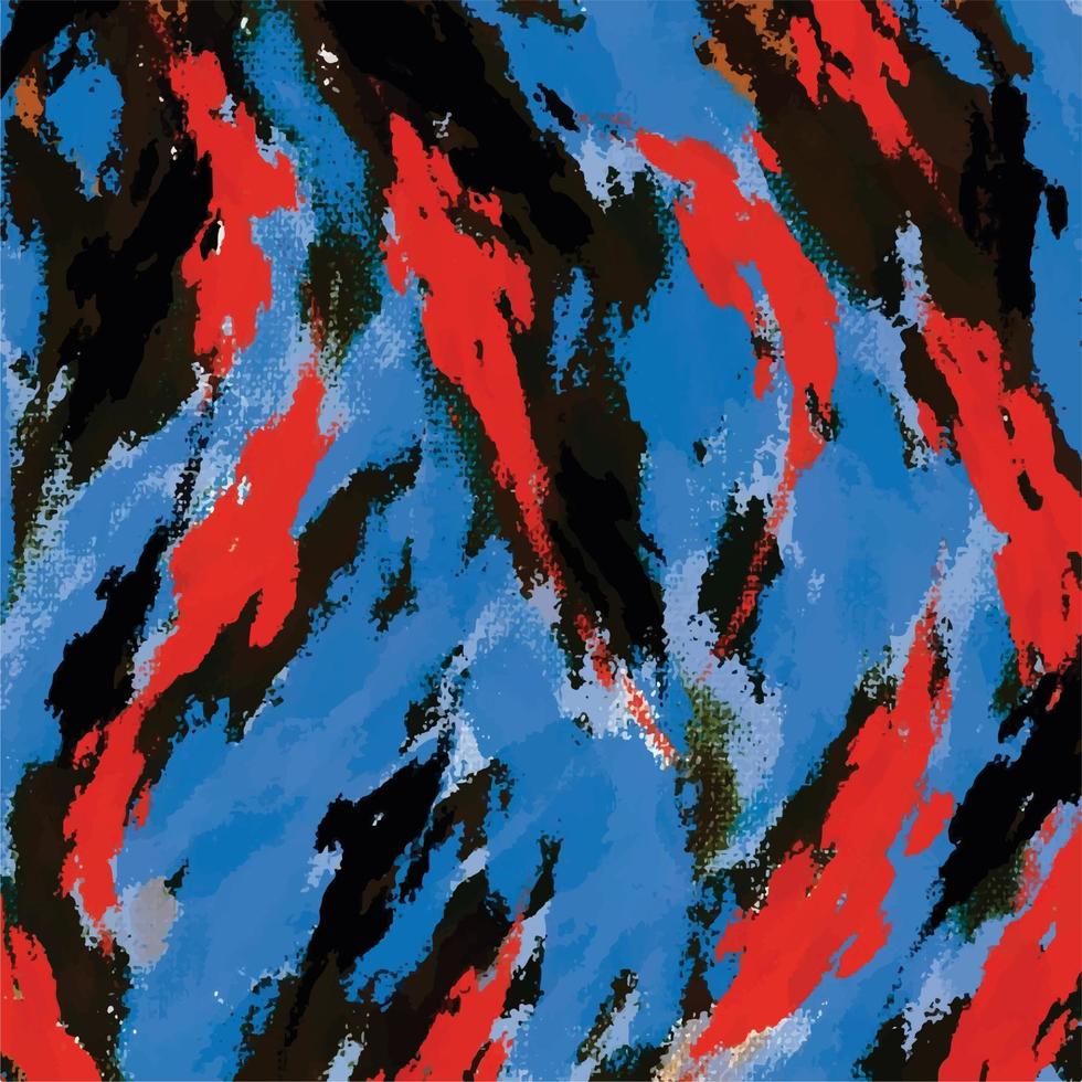 Blau, Schwarz, und rot Bürste Schlaganfall texturiert Vektor Hintergrund isoliert auf Platz Vorlage zum Sozial Medien Vorlage, Papier und Textil- Schal drucken, Verpackung Papier, Poster.