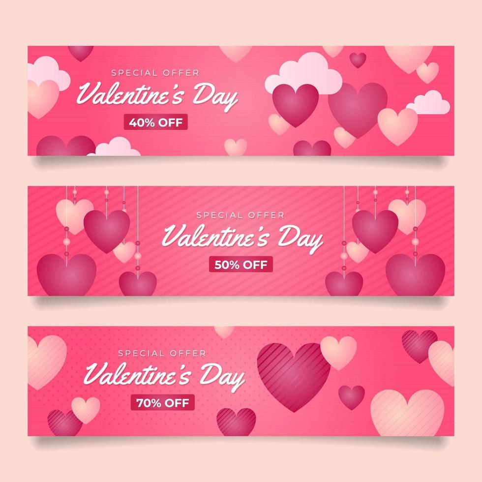 Valentinstag Marketing Banner vektor