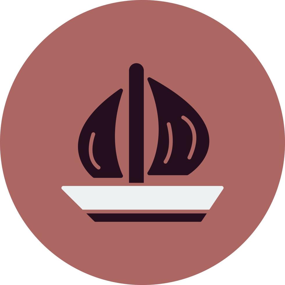 Segelboot-Vektorsymbol vektor