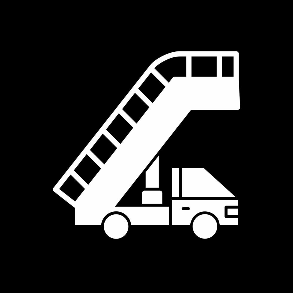 Flugzeugtreppen-Vektor-Icon-Design vektor