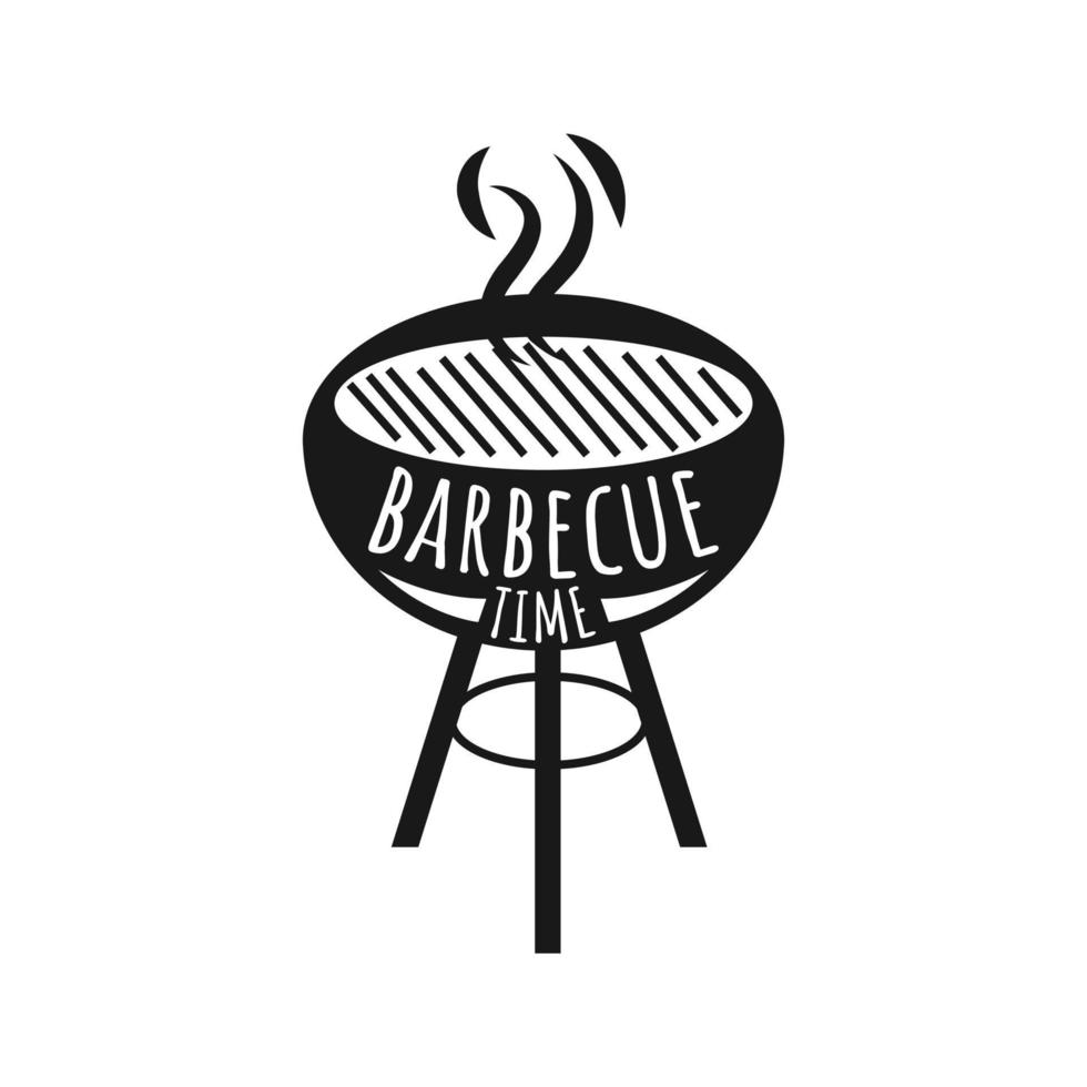 bbq tid. hand dragen typografi poster.vector typografi. vektor