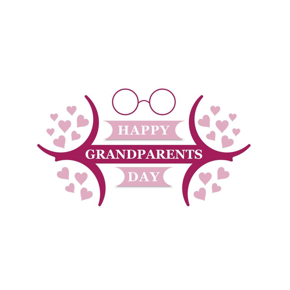 glücklich Großeltern Tag typografisch Embleme, Logo Satz. vektor