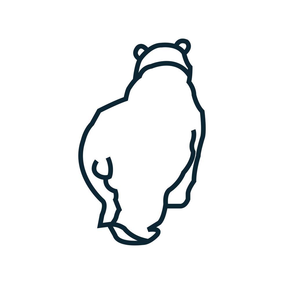 Bär Symbol isoliert auf Weiß Hintergrund. Bär Symbol modern Symbol zum Grafik vektor