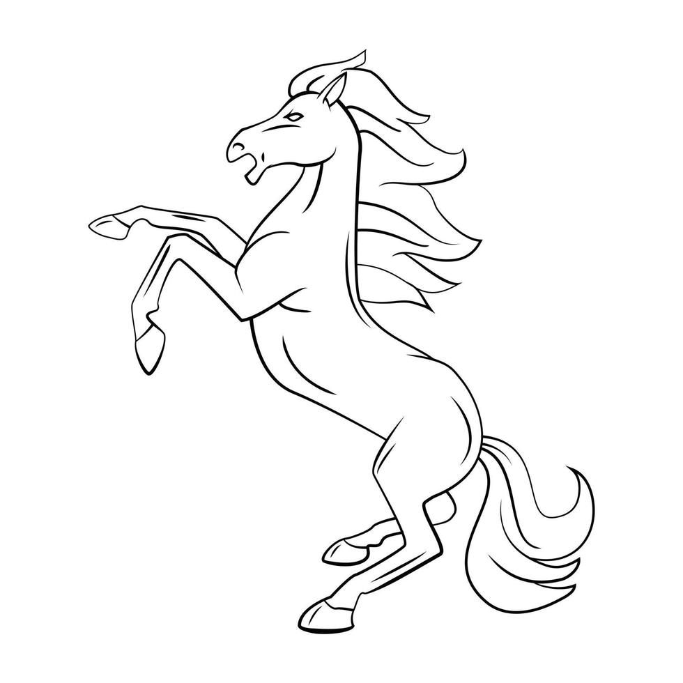 häst symbol illustration på vit bakgrund vektor