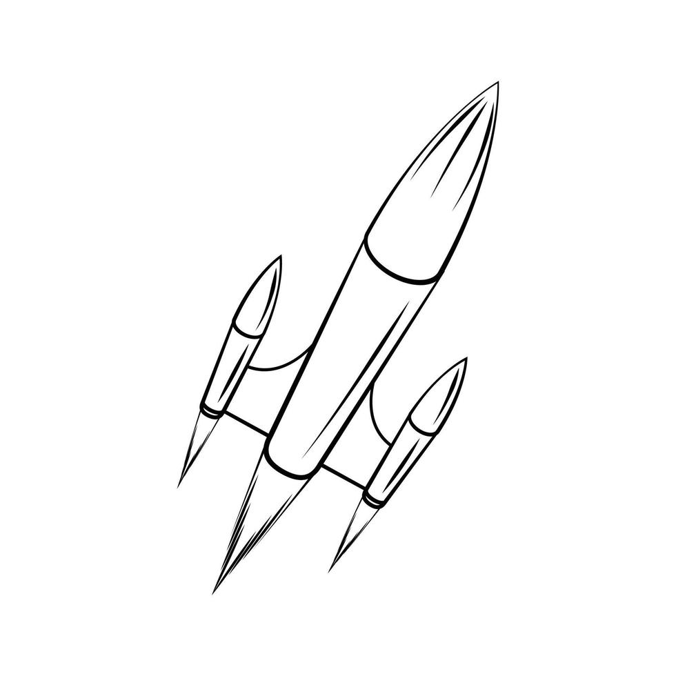 Rakete starten Illustration auf Weiß Hintergrund vektor