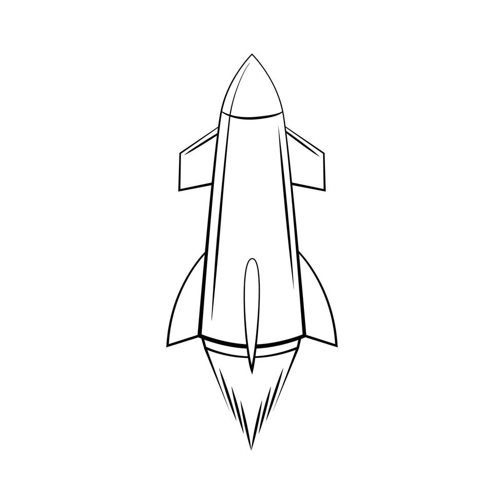 Rakete starten Illustration auf Weiß Hintergrund vektor