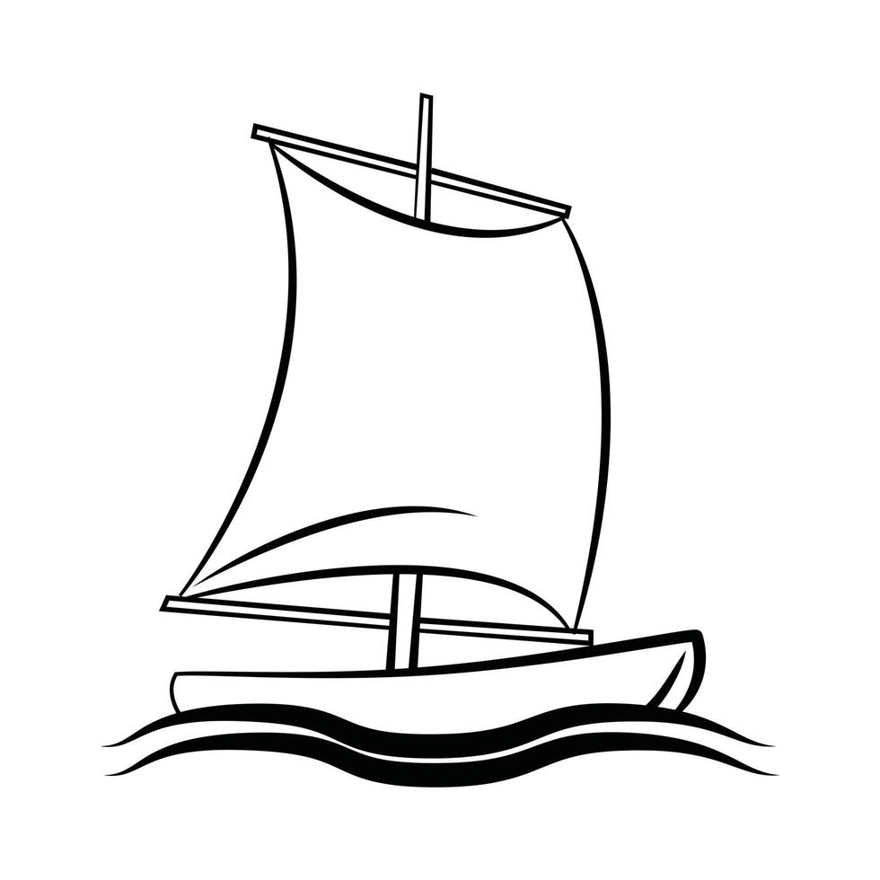 Boot Symbol Illustration auf Weiß Hintergrund vektor