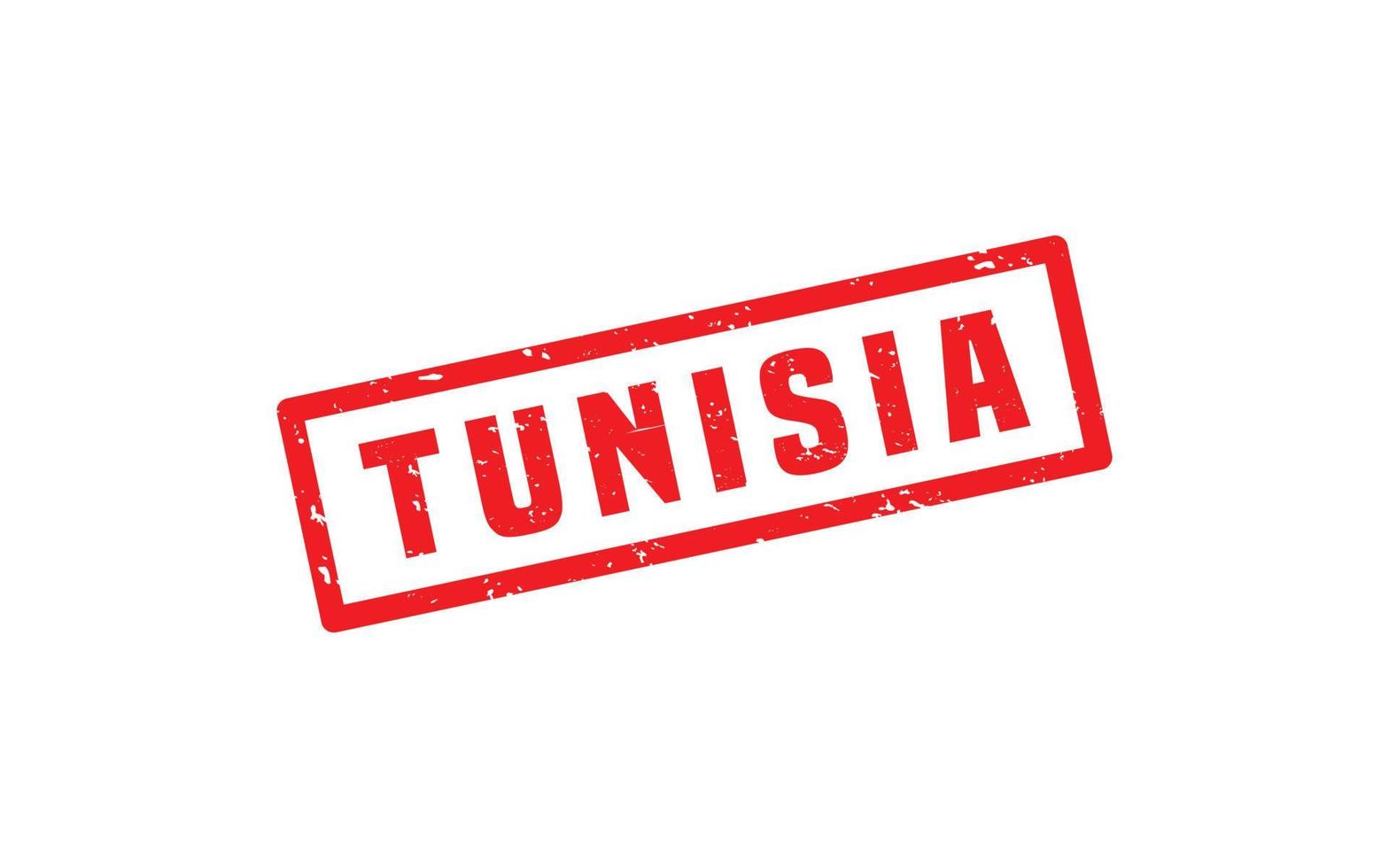 tunisien stämpel sudd med grunge stil på vit bakgrund vektor