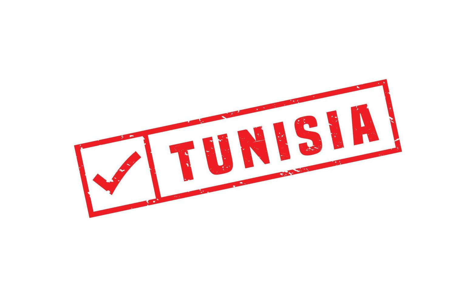 Tunesien Briefmarke Gummi mit Grunge Stil auf Weiß Hintergrund vektor