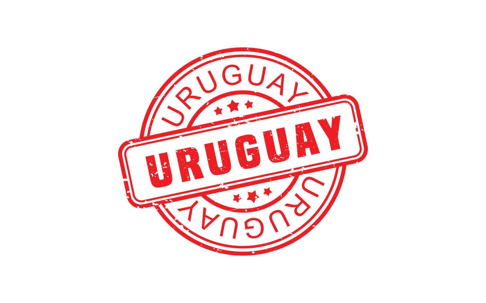 Uruguay Briefmarke Gummi mit Grunge Stil auf Weiß Hintergrund vektor