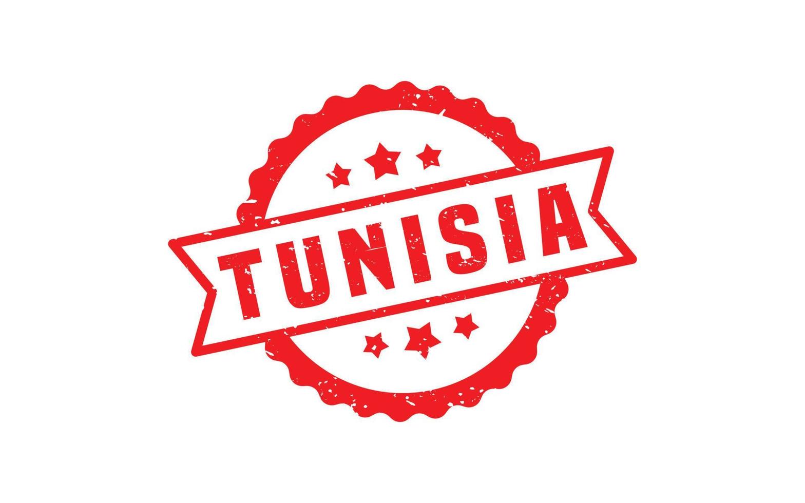 tunisien stämpel sudd med grunge stil på vit bakgrund vektor