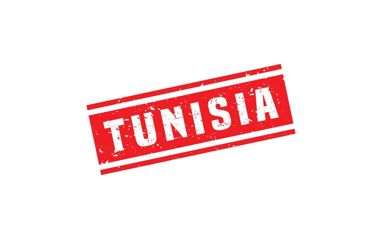 tunisien stämpel sudd med grunge stil på vit bakgrund vektor