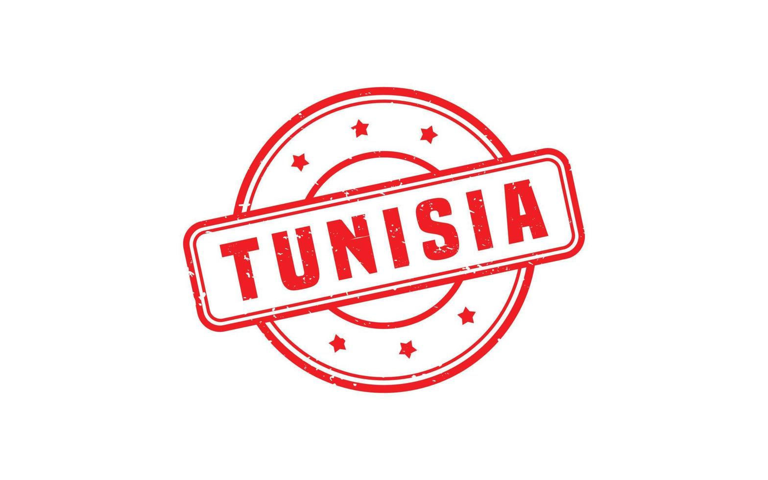 tunisien stämpel sudd med grunge stil på vit bakgrund vektor