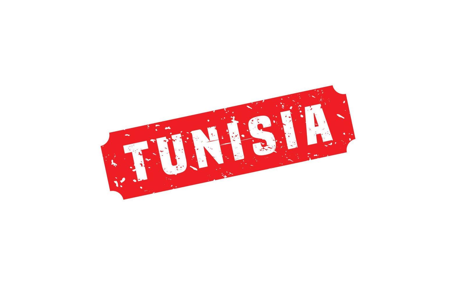 Tunesien Briefmarke Gummi mit Grunge Stil auf Weiß Hintergrund vektor