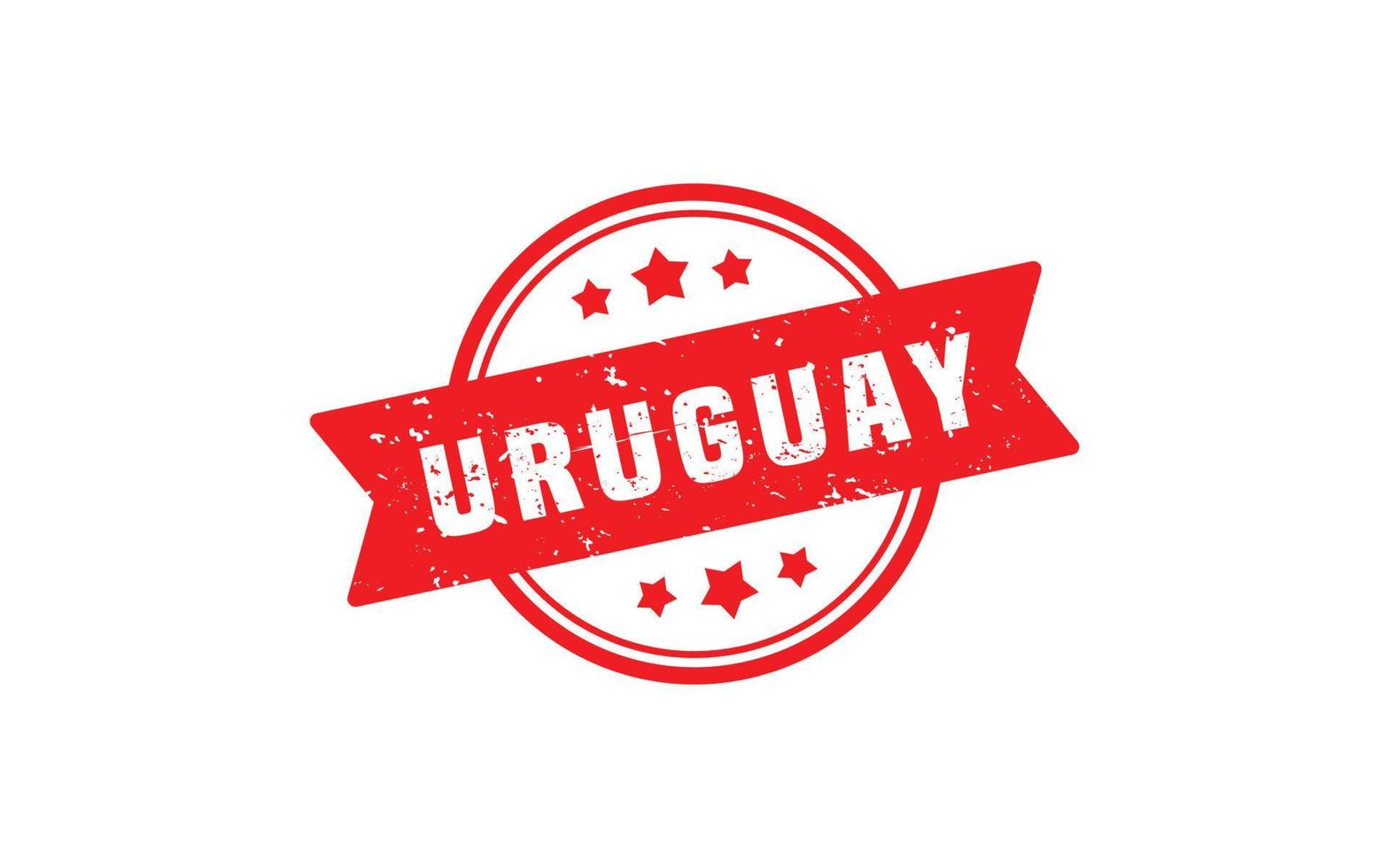 uruguay stämpel sudd med grunge stil på vit bakgrund vektor