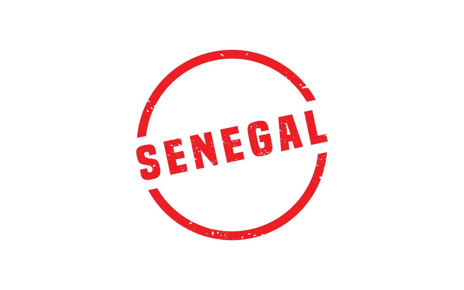 Senegal Briefmarke Gummi mit Grunge Stil auf Weiß Hintergrund vektor