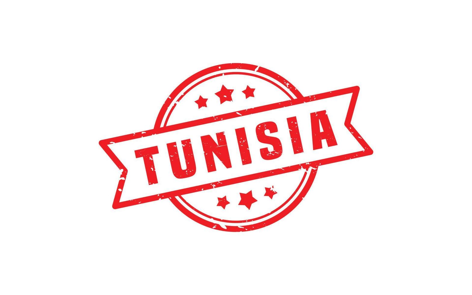 tunisien stämpel sudd med grunge stil på vit bakgrund vektor