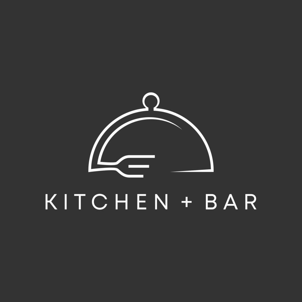 Linie Essen Abdeckung, Gabel, und Diagramm oder Handel Bild Grafik Symbol Logo Design abstrakt Konzept Vektor Aktie. können Sein benutzt wie ein Symbol verbunden zu Essen Restaurant.