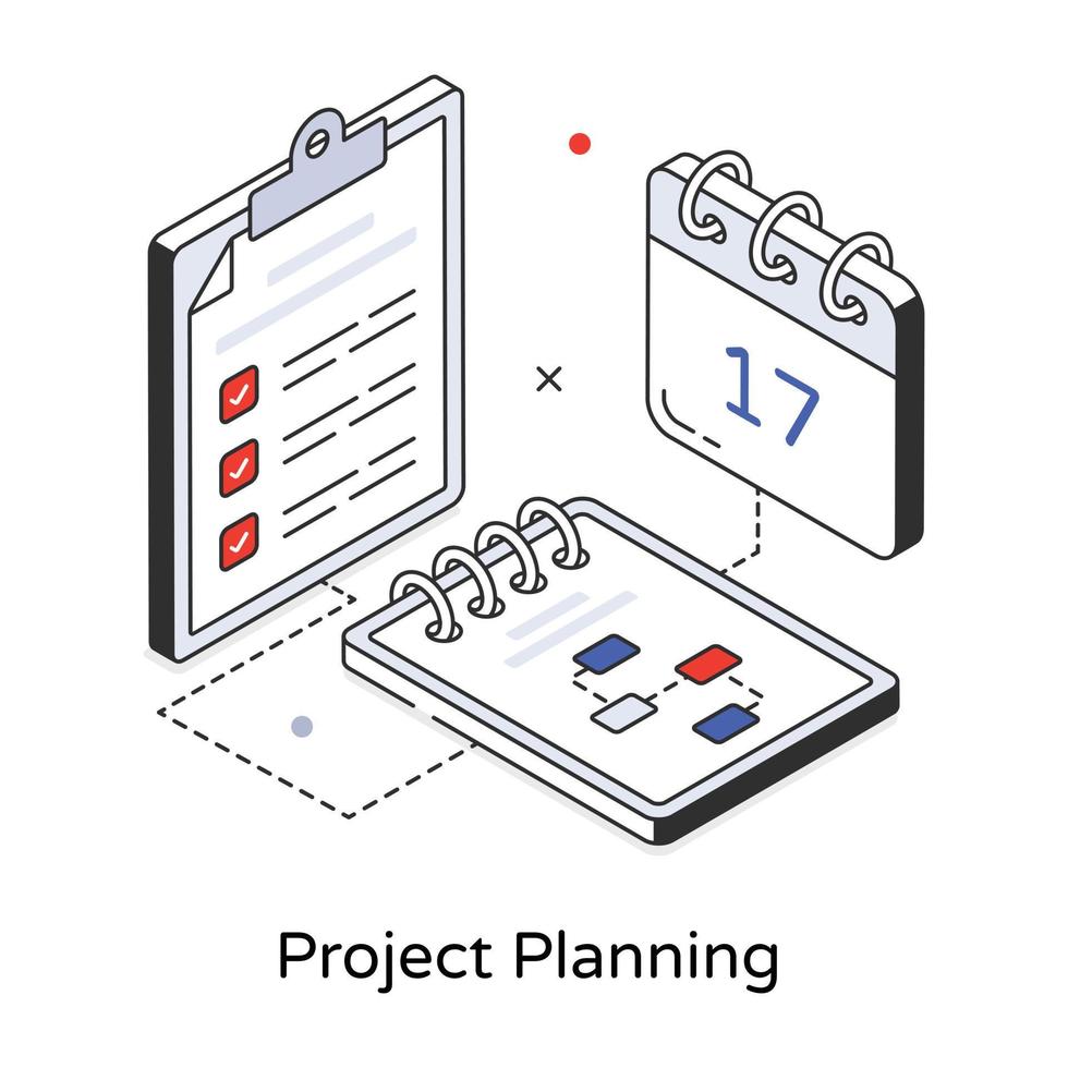 Trendige Projektplanung vektor