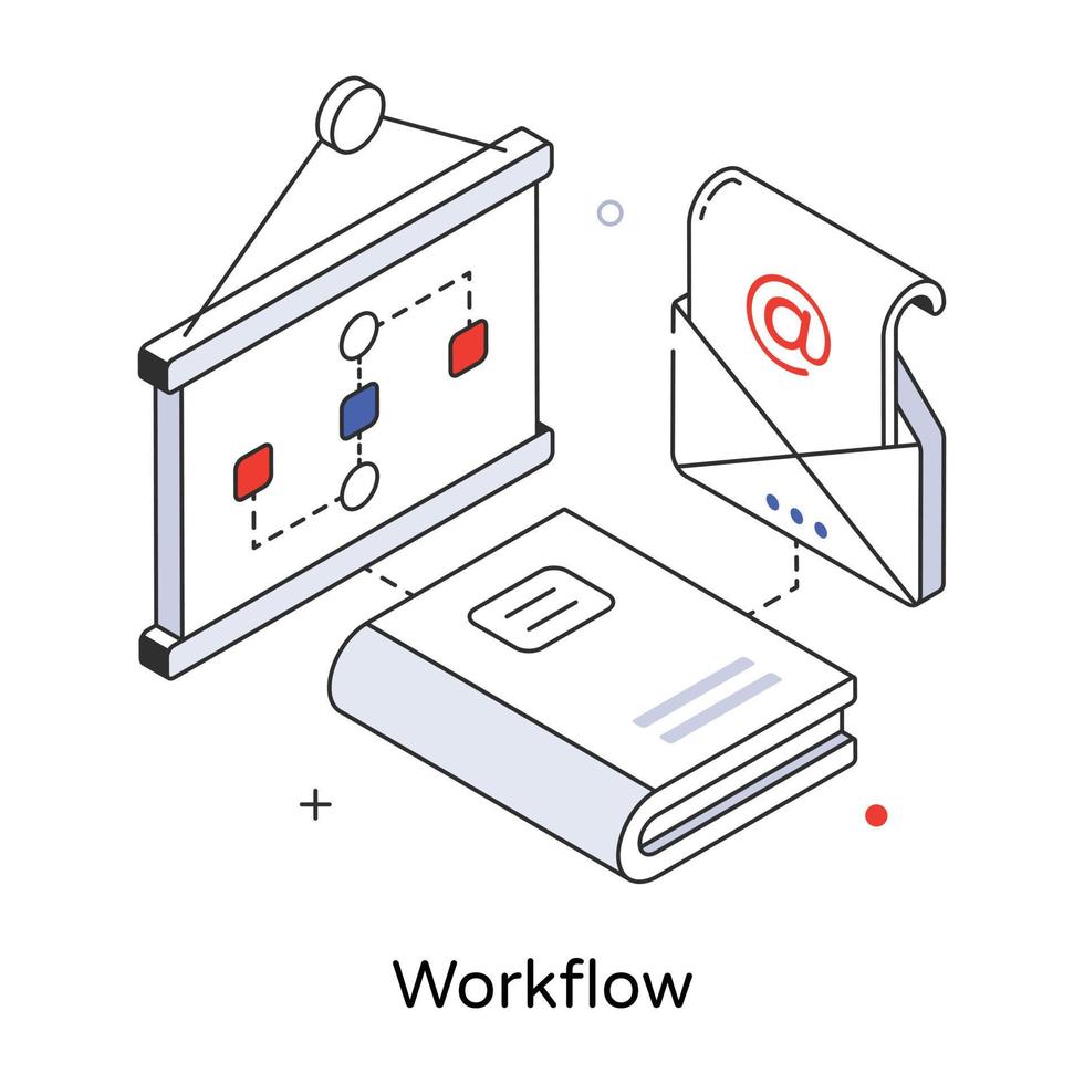 trendige Workflow-Konzepte vektor