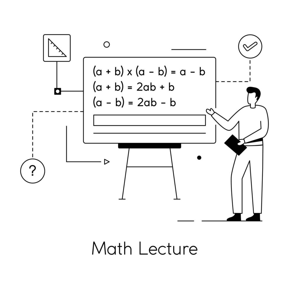 trendig matematik föreläsning vektor