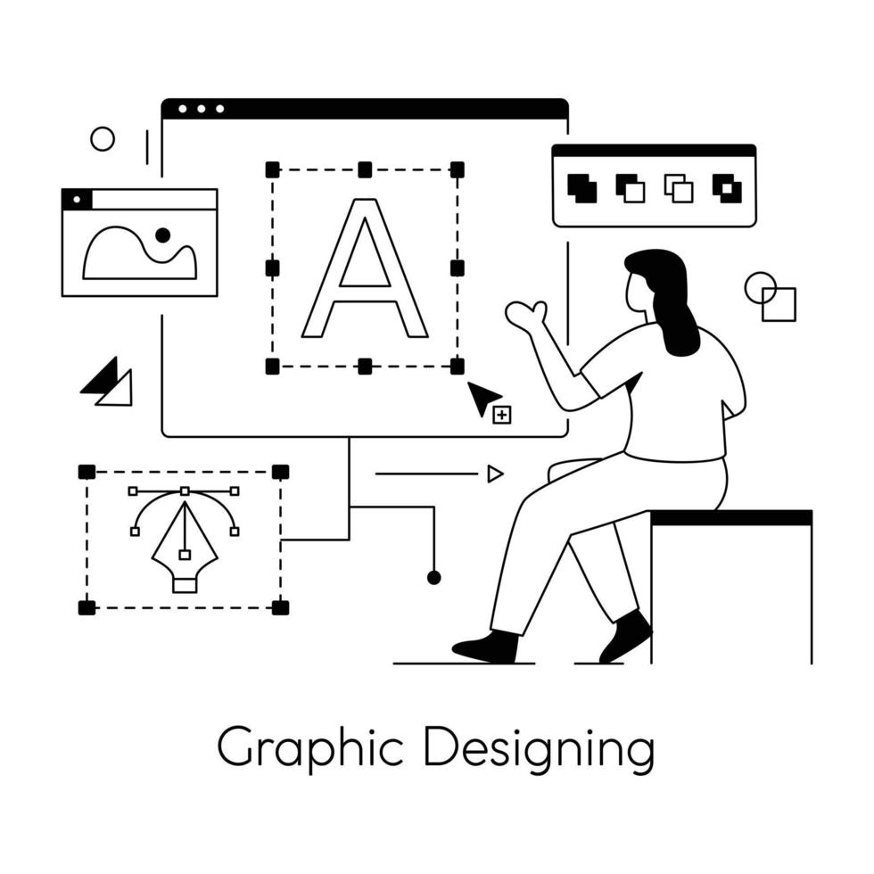 trendiges Grafikdesign vektor
