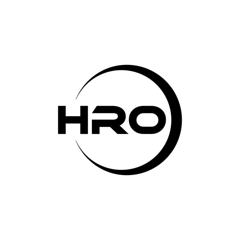 hro brev logotyp design i illustration. vektor logotyp, kalligrafi mönster för logotyp, affisch, inbjudan, etc.