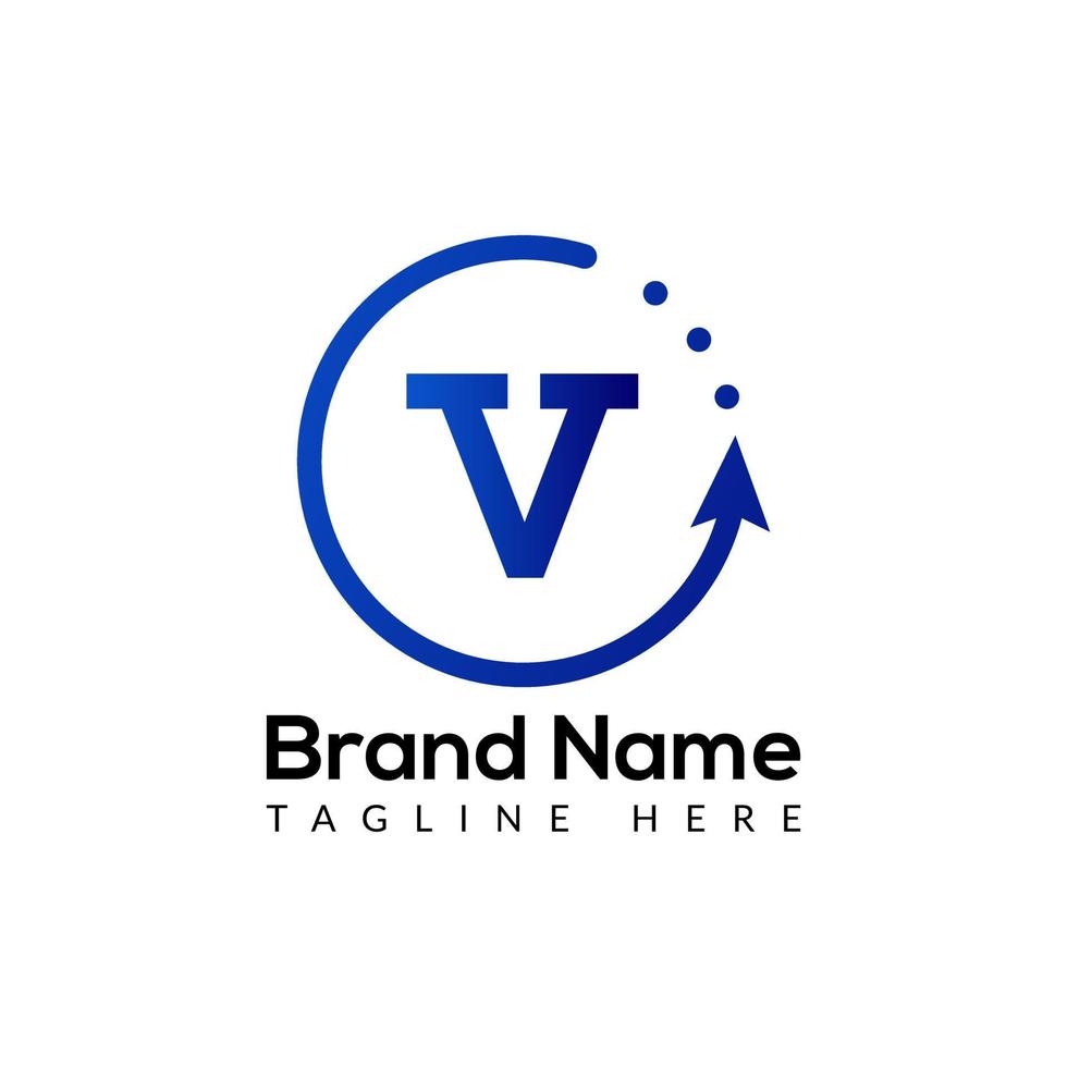 abstrakter V-Buchstabe moderne Anfangsbuchstaben-Logo-Design vektor