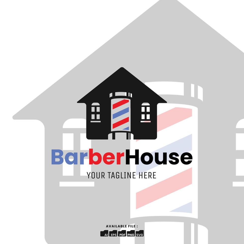 vektor logotyp mall, för företag, affär och ikon använda sig av barberare hus