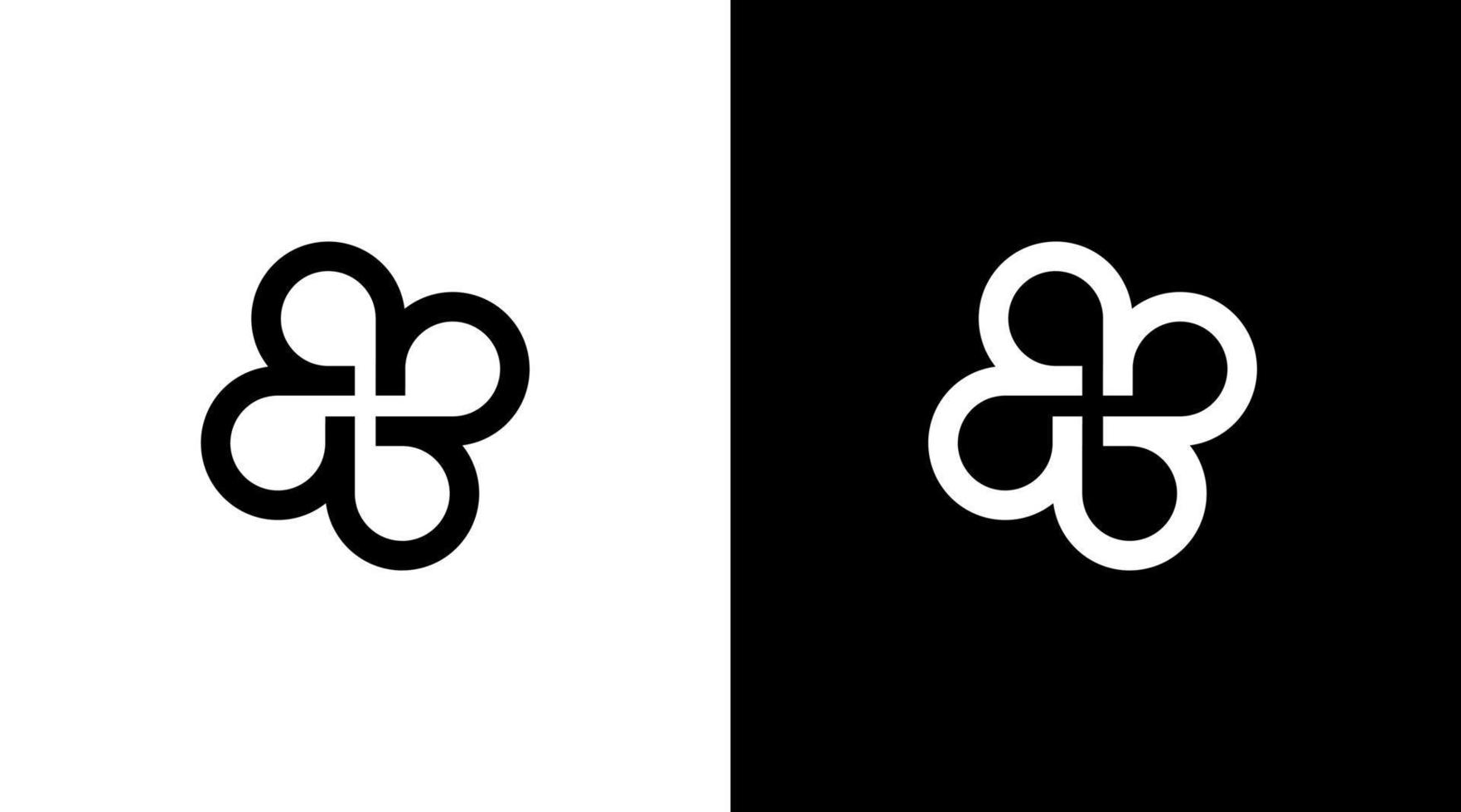 Blume Gemeinschaft Logo Vektor Monogramm schwarz und Weiß Symbol Illustration Stil Designs Vorlagen