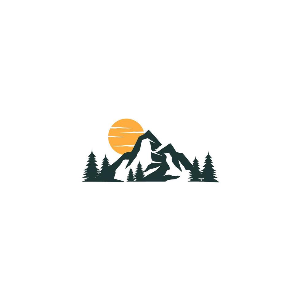 berg-logo-design, bergblick-logo vektor