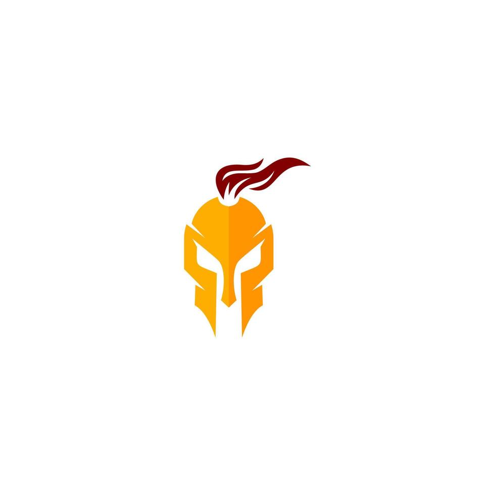 spartanisch Helm kreativ Logo Design vektor