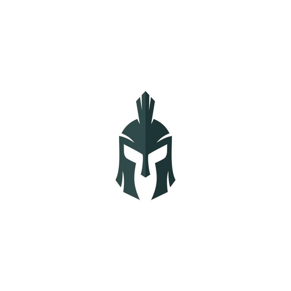 spartanisch Helm kreativ Logo Design vektor