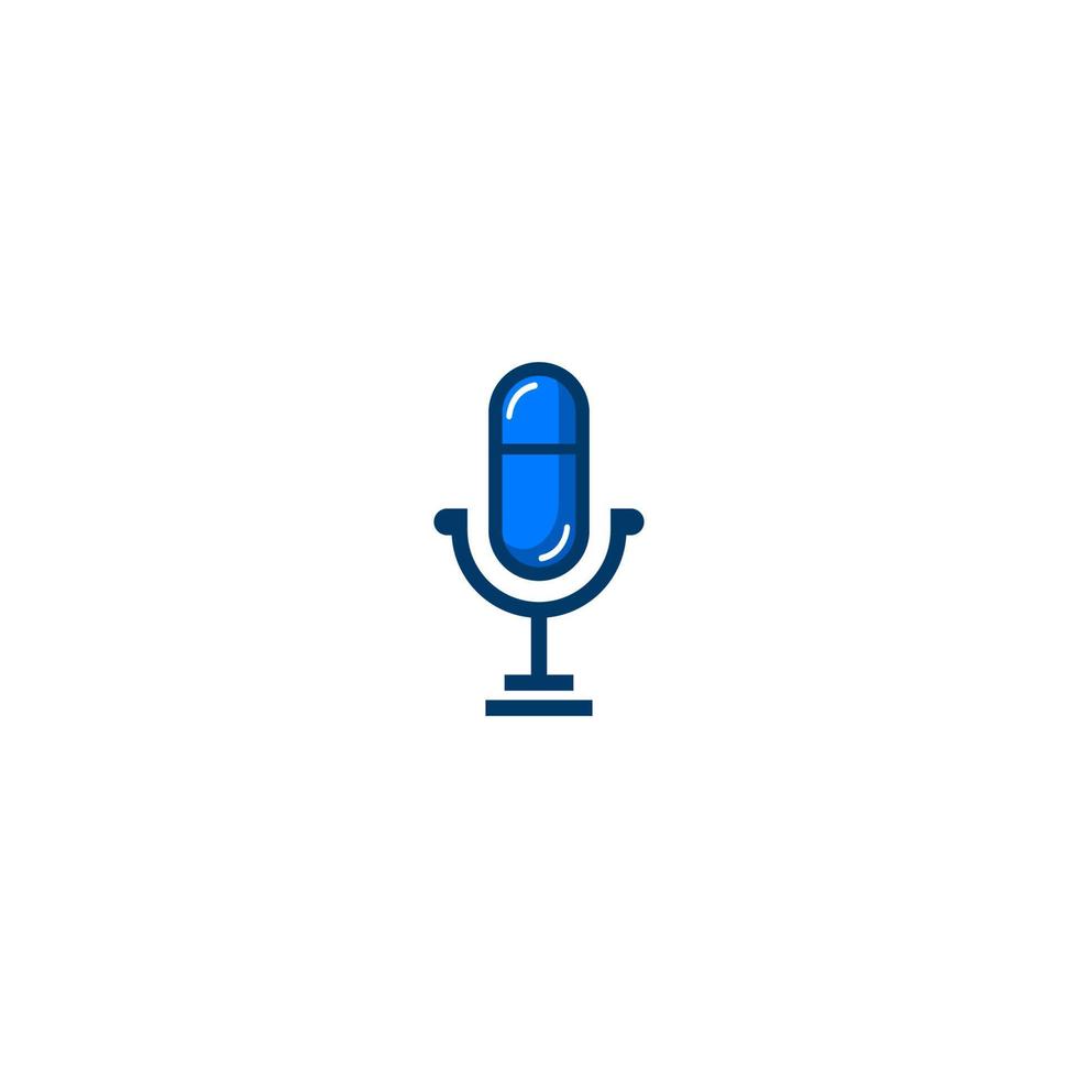 Mikrofon Logo Design, Podcast Logo vektor