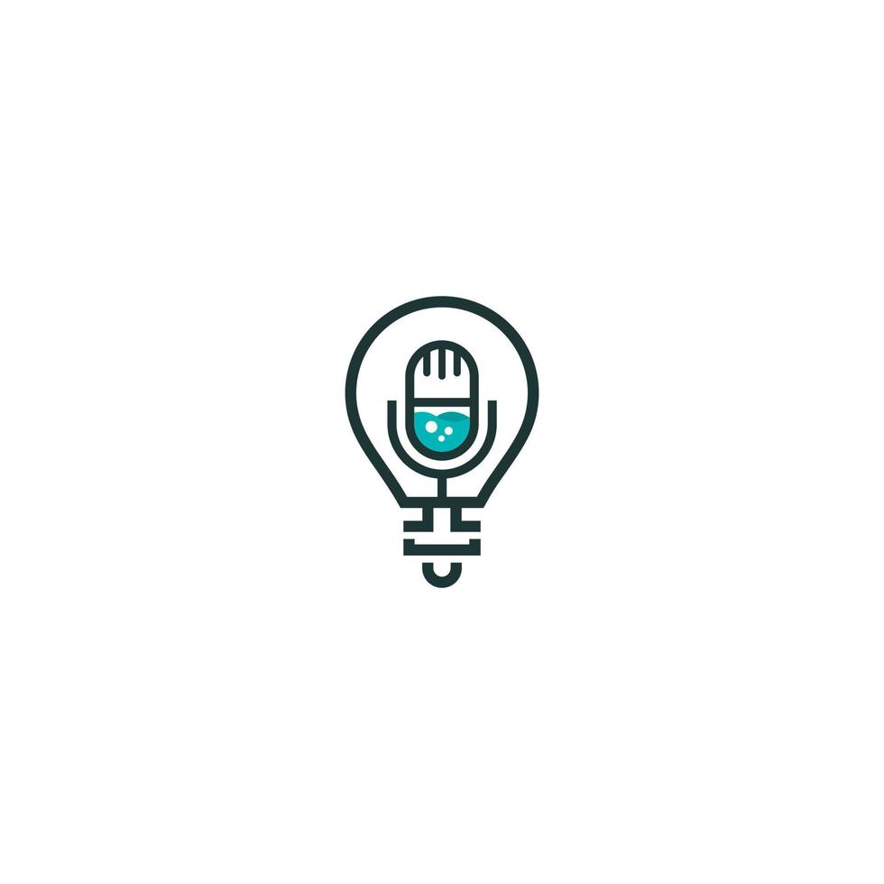 Mikrofon Logo Design, Podcast Logo vektor