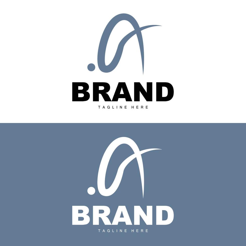 ein Brief-Logo, Logo-Design einfaches Konzept, Vektor-Alphabet-Icon-Vorlage vektor