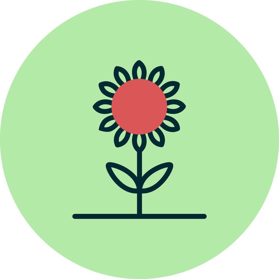 Symbol für Sonnenblumenvektor vektor