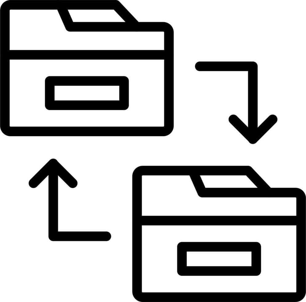 Mappe Teilen Vektor Symbol